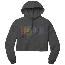 Load image into Gallery viewer, Freedom Rainbow Fade Crop Hoodie
